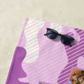 Purple Camo Family Collage Photo Strandtuch (Beispiel)