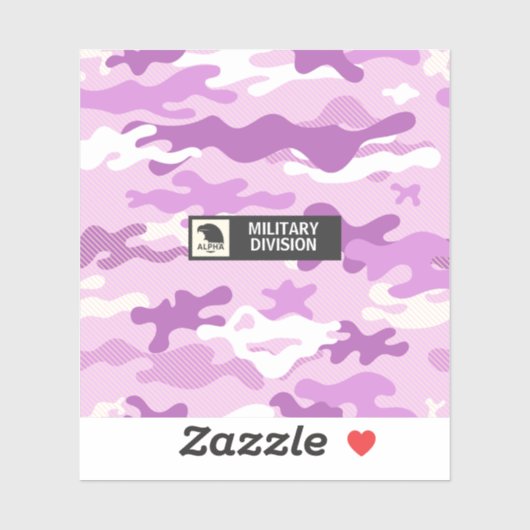 Purple Camouflage Pattern Aufkleber (Blatt)