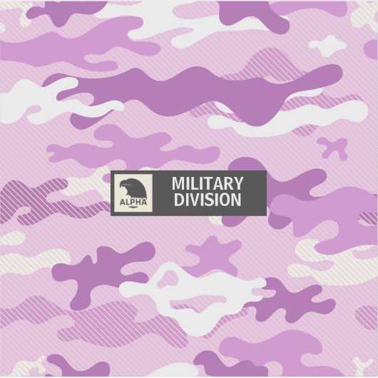 Purple Camouflage Pattern Aufkleber (Vorderseite)