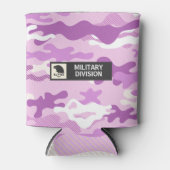 Purple Camouflage Pattern Beverage Insulator Dosenkühler (Vorderseite)