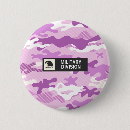 Purple Camouflage Pattern Button (Vorderseite)