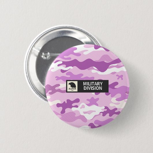 Purple Camouflage Pattern Button (Vorne & Hinten)