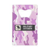 Purple Camouflage Pattern Geldbeutel Flaschenöffner (Vorderseite)