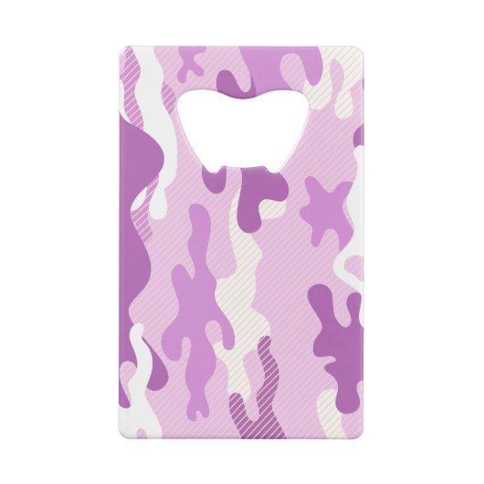 Purple Camouflage Pattern Geldbeutel Flaschenöffner (Rückseite)
