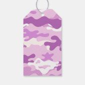 Purple Camouflage Pattern Geschenkanhänger (Rückseite)