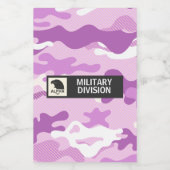Purple Camouflage Pattern Lebensmitteletikett (Einzelnes Label)