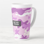 Purple Camouflage Pattern Milchtasse (Rechte Ecke)