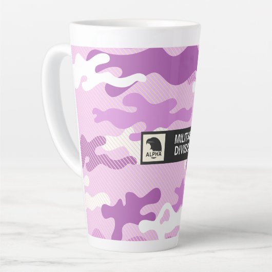 Purple Camouflage Pattern Milchtasse (Linke Ecke)