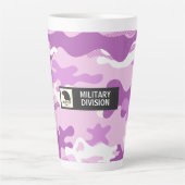 Purple Camouflage Pattern Milchtasse (Vorderseite)