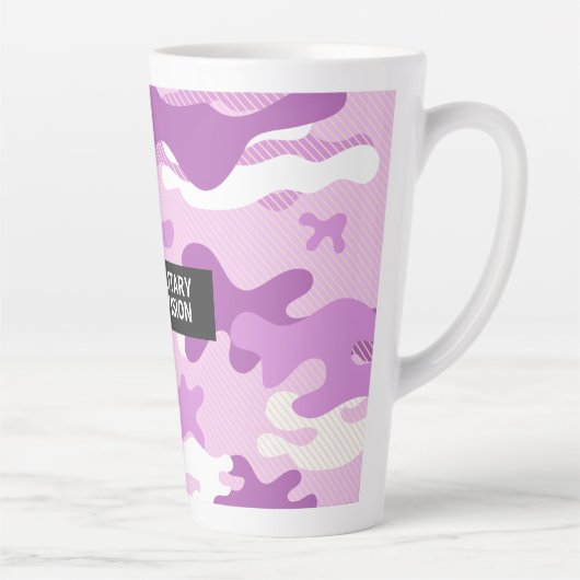Purple Camouflage Pattern Milchtasse (Rechts)
