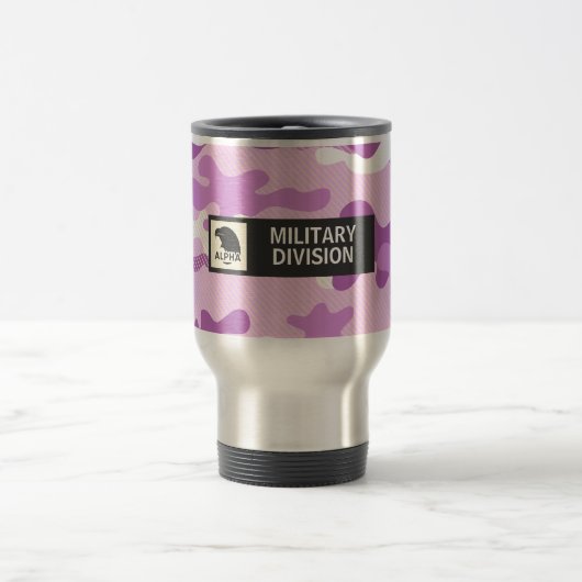 Purple Camouflage Pattern Reisebecher (Mittel)