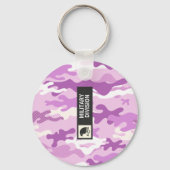 Purple Camouflage Pattern Schlüsselanhänger (Vorderseite)