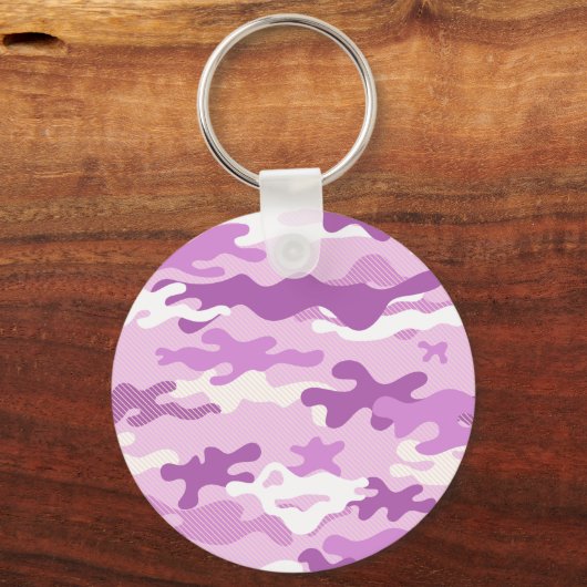 Purple Camouflage Pattern Schlüsselanhänger (Rückseite)