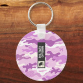 Purple Camouflage Pattern Schlüsselanhänger (Vorderseite)