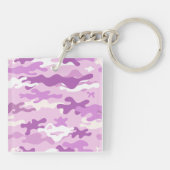 Purple Camouflage Pattern Schlüsselanhänger (Rückseite)