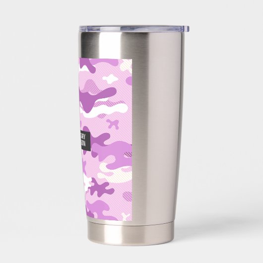 Purple Camouflage Pattern Thermobecher (Links)