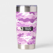 Purple Camouflage Pattern Thermobecher (Vorderseite)
