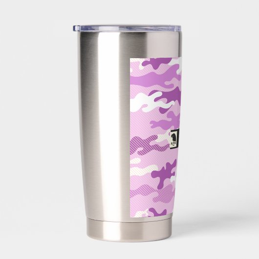 Purple Camouflage Pattern Thermobecher (Rechts)