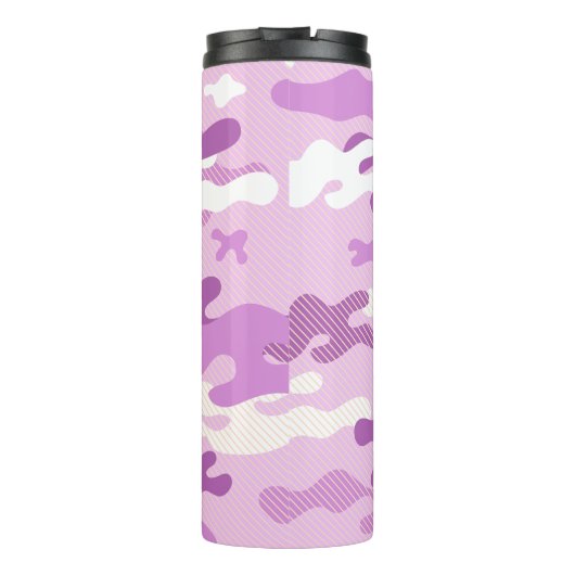 Purple Camouflage Pattern Thermosbecher (Rückseite)