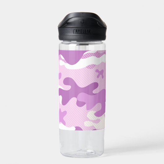 Purple Camouflage Pattern Trinkflasche (Rückseite)