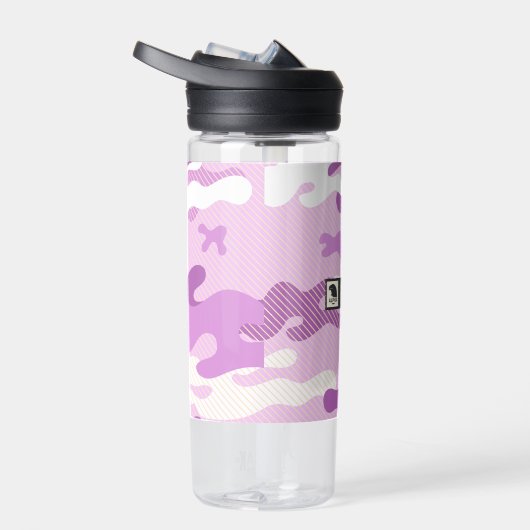 Purple Camouflage Pattern Trinkflasche (Rechts)