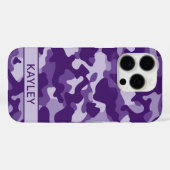 Purple Camouflage Personalized Case-Mate iPhone Hülle (Rückseite (Horizontal))