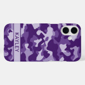 Purple Camouflage Personalized Case-Mate iPhone Hülle (Rückseite (Horizontal))