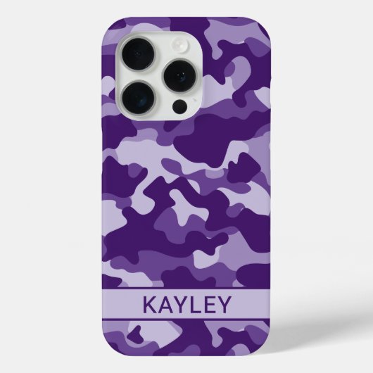 Purple Camouflage Personalized Case-Mate iPhone Hülle (Rückseite)