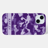 Purple Camouflage Personalized Case-Mate iPhone Hülle (Rückseite (Horizontal))