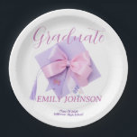 Purple Cap Graduation Party Paper Pappteller<br><div class="desc">Purple Cap Graduation Party Paper Plates</div>