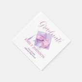 Purple Cap Graduation Party Paper Serviette (Ecke)