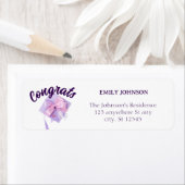 Purple Cap Modern Return Address Labels (Insitu)