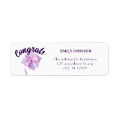 Purple Cap Modern Return Address Labels (Vorne)