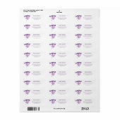 Purple Cap Modern Return Address Labels (Vorne)