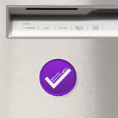 Purple Check Mark Symbol Magnet (In Situ (Geschirrspüler))