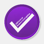 Purple Check Mark Symbol Magnet (Vorne)