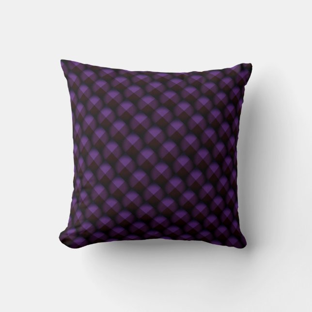 Purple Check Throw Pillow - Modern Kissen (Vorderseite)