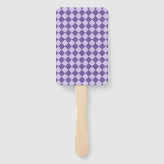 Purple Checker Diamond Pattern Fächer (Rückseite)
