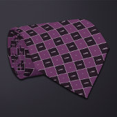 Purple Checkerboard Logo Pattern Krawatte