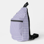 Purple Checkerboard Pattern Crossbody Bag (Rechte Ecke)