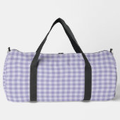Purple Checkerboard Pattern Large Duffle Bag (Vorderseite)