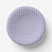 Purple Checkerboard Pattern Pappteller (Vorderseite)