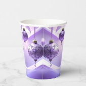 Purple Christmas Ball Holiday Paper Cups Pappbecher (Rechts)