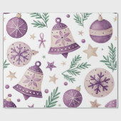 Purple Christmas Bells Wrapping Paper Geschenkpapier (Flach)