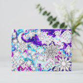 Purple Christmas Einladung (Stehend Vorderseite)