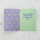 Purple circles, Birthday Karte (Innenseite)