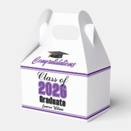 Purple Class of 2026 Custom Graduation Party Geschenkschachtel