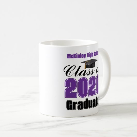 Purple Class of 2026 Graduation Keepsake Kaffeetasse (VorderseiteRechts)