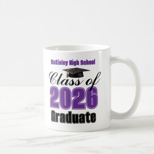 Purple Class of 2026 Graduation Keepsake Kaffeetasse (Rechts)