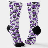 Purple Class of 2026 Graduation Socken (Gewinkelt)